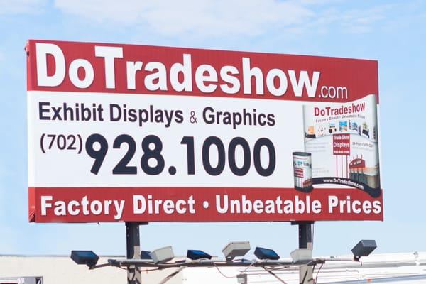 DoTradeshow Displays - displays and graphics printing at unbeatable prices - billboard visible from I-15.