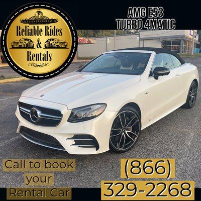 Want to turn heads? Reserve this Convertible Mercedes Benz E53 AMG today!