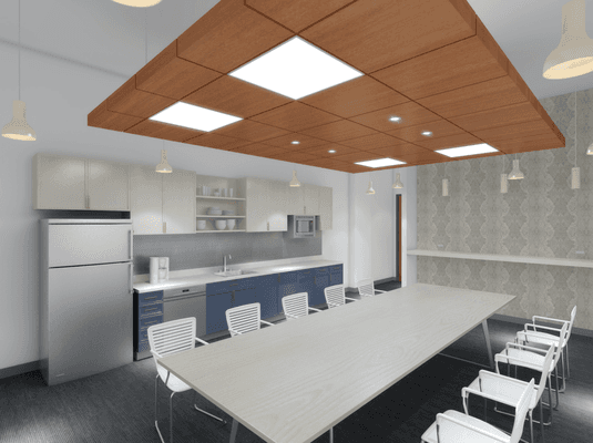 kitchen area render.