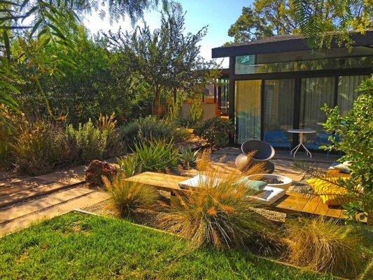 Landscape irrigated with greywater.