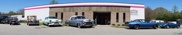 The front of our shop on a beautiful day!