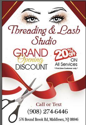 Grand Opening discount.