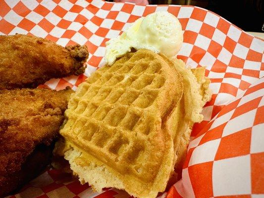 Chicken 6. Roscoes Orignal Waffle Tenders