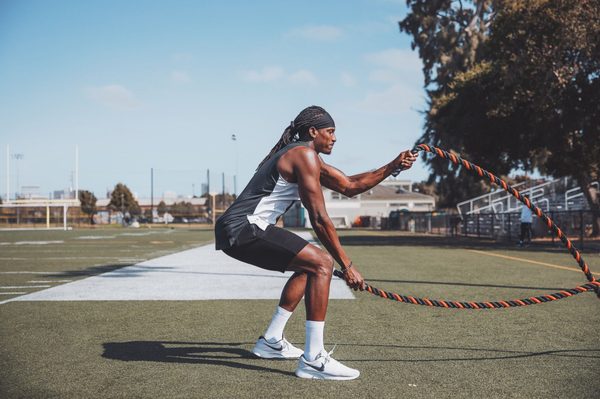 Outside Workouts with Battle Ropes