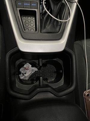 Center console clearly untouched