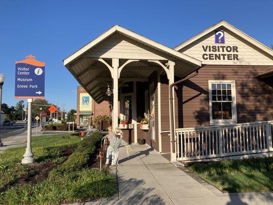 The Visitors Center is housed in Rehoboth's original train station.