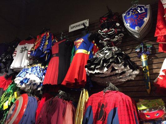 Super hero costumes.