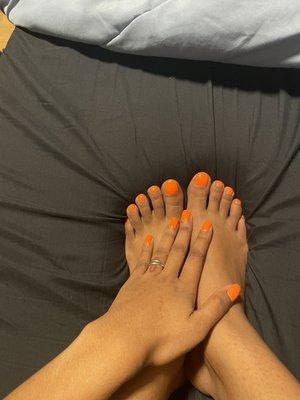 Gel mani and pedi . Color : Orange Sherbet