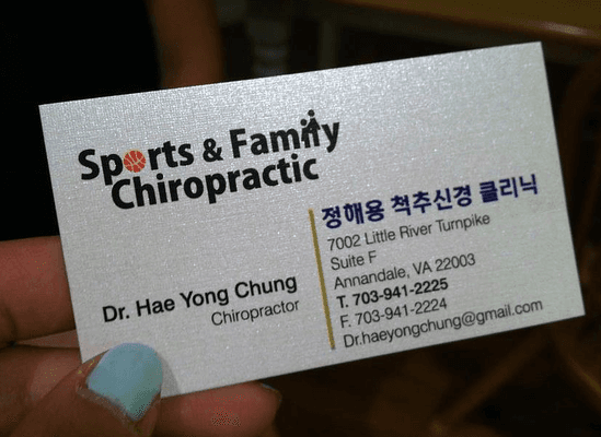 their business card