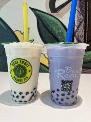 Coconut Boba Tea & Taro Bobby Tea. #Yummy