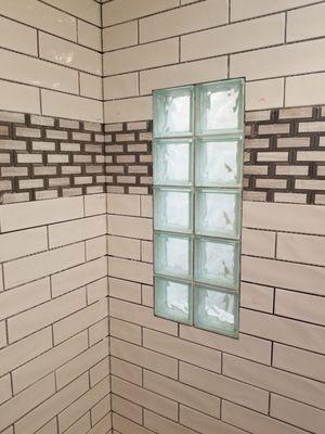 The east wall of new shower