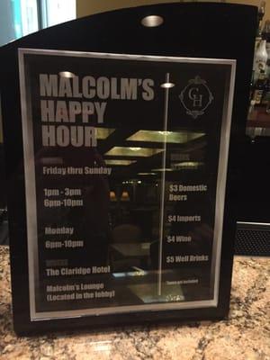 Happy hour specials