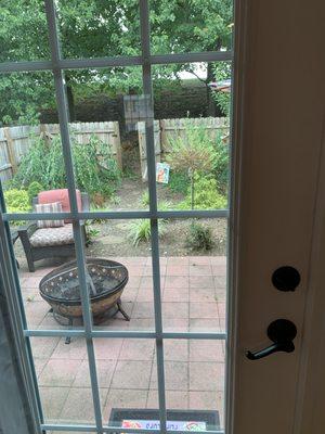 This is how I found my back door left unlocked and my gate left wide open for anyone to enter my home.