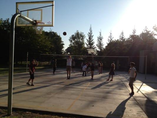 Enjoying the Sport Court at VCMS