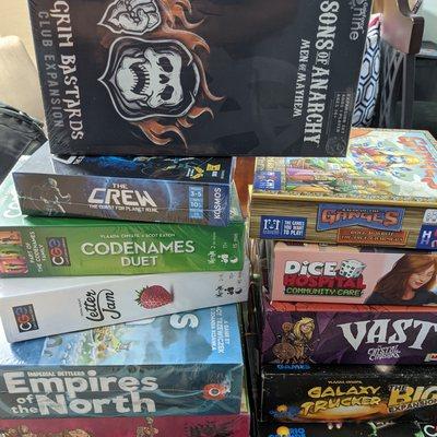 A new stack of games added to the library. Over 350 games!