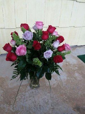 Two dozen mixed roses!