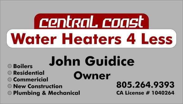 Central Coast Water Heaters 4 Less