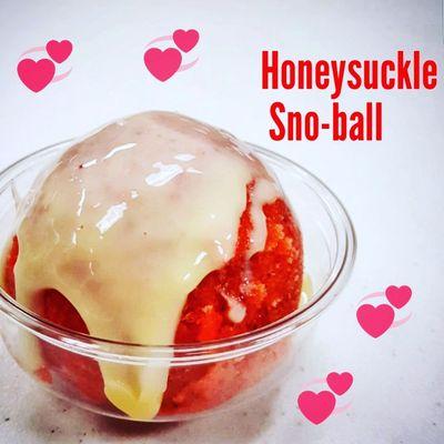 Honey'd Strawberry Slush topped with Sweetened Condensed Milk... It's our specialty