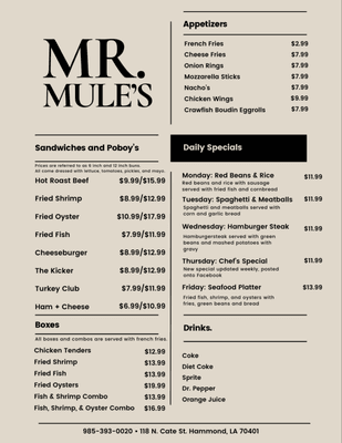 Mr Mule’s Kitchen & Catering