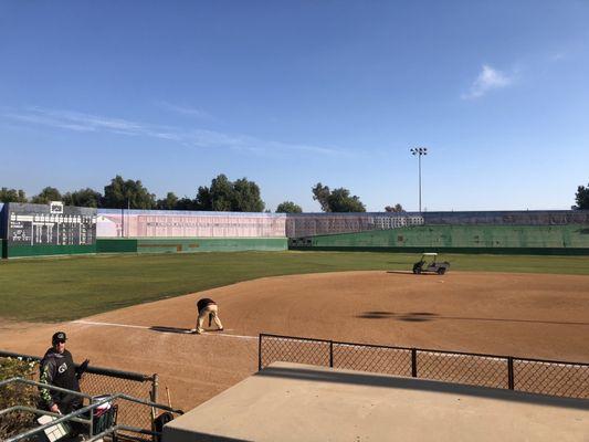 The ball field.