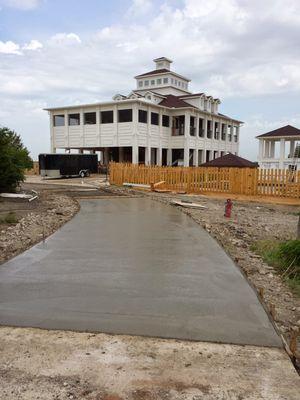 New Construction Concrete Driveway