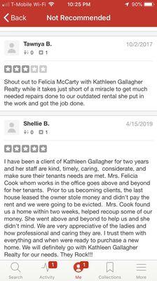 Reviews that were not accepted by yelp!