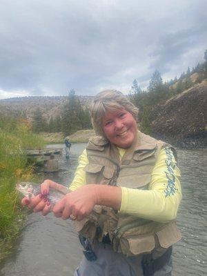 My first catch with Dylan from Fin & Fire, Redmond OR