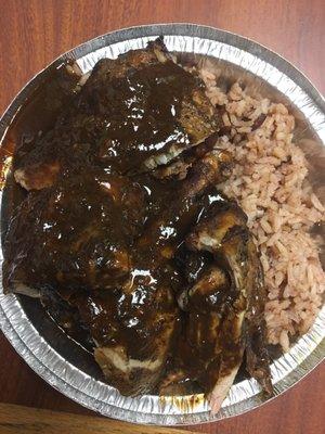 The best Jerk Chicken and sauce that I ever had.