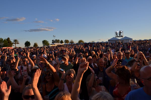 Huey Lewis fans at The Good Life Festival