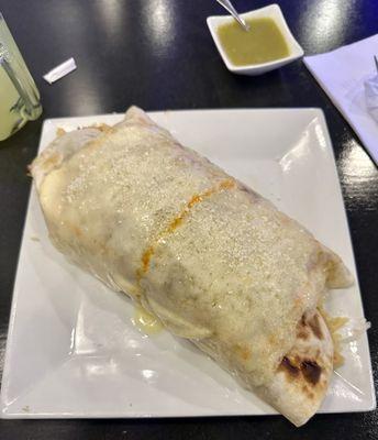 Two meat burrito (chicken and carnitas). I could only eat half.