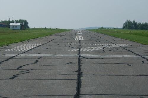 Looking South down runway 17