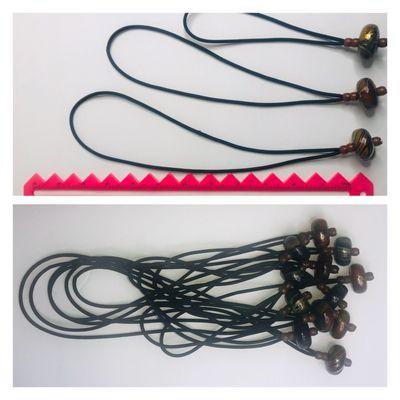 Ponytail holders in three different sizes