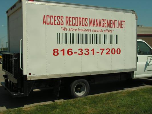 Box Truck for business records and shred bin pickup/drop off.