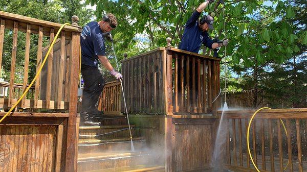 Steam Cleaning A Deck