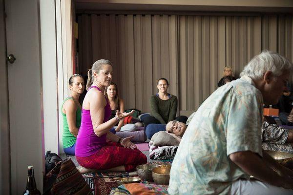 Experience the combination of Restorative Yoga and Sound Healing at my periodic special events!