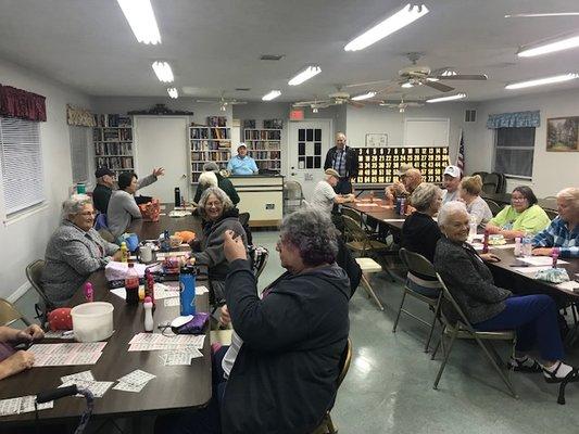 Bingo every Tuesday night.