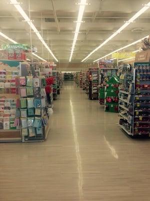 Bright clean aisles.