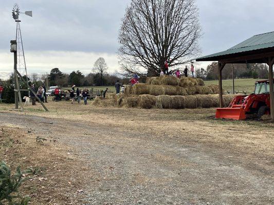 Hay bale mountain