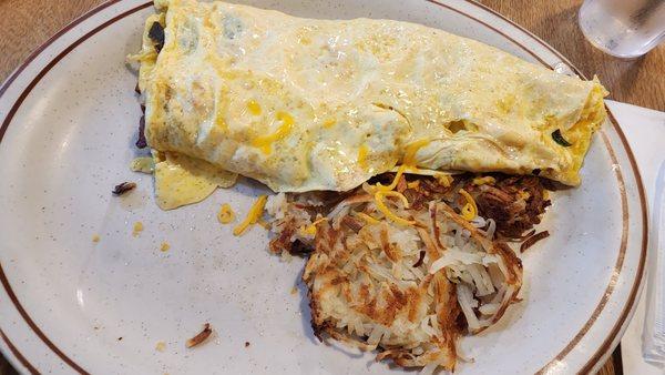 Omelet & hash browns