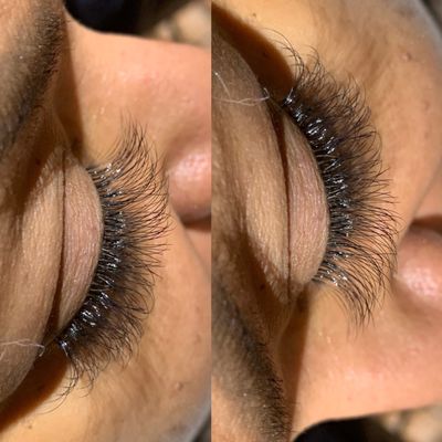 Natural lash extensions