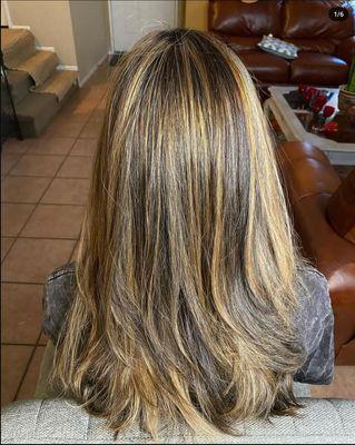 Honey blonde highlights