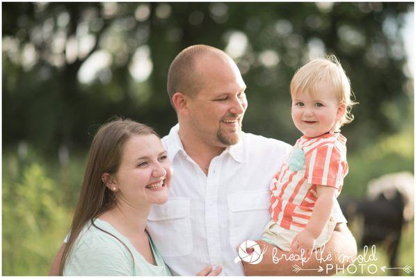 First birthday, family session