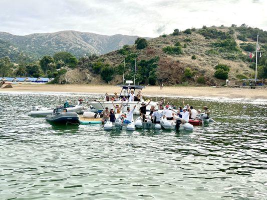 Commodore's Cruise raft-up at the Club Outstation in Howland's Landing, Catalina Island.