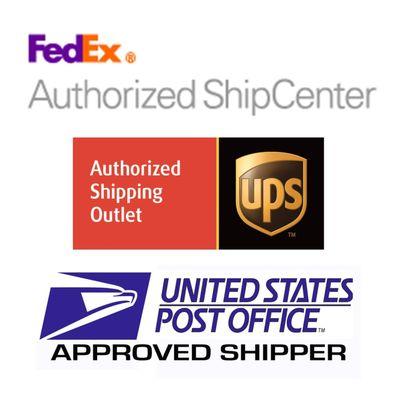 We ship USPS, FedEx, UPS and DHL