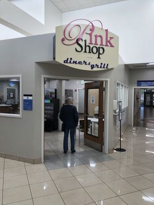 Entry to the Pink Shop Diner and Grill