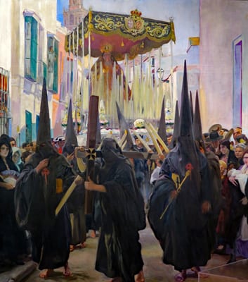 Joaquín Sorolla y Bastida; Vision of Spain - Sevilla Holy Week Penitent; 1911-19; oil on canvas