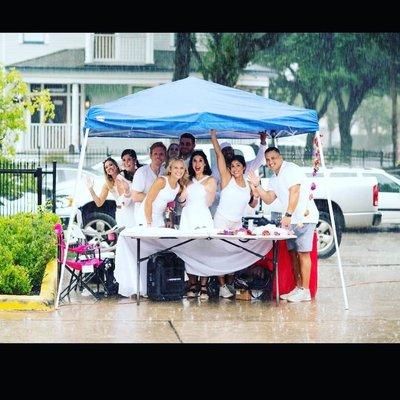 HTX FightCamp spreading the word about fitness at White Linen Night in the Heights