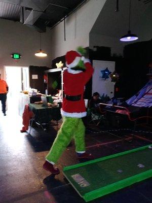 The Grinch came and played golf at Christmas time