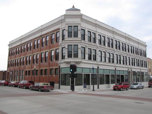 This is the Commerce Building after the restoration/ adaptive re-use was complete.