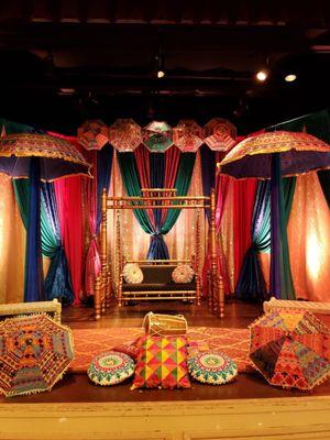 Bay Area Indian Wedding Decorations - Sangeet Decor in Suisun City